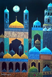 Javed Qamar, 10 x 14 inch, Mixed Media On Paper, Cityscape Painting, AC-JQ-277